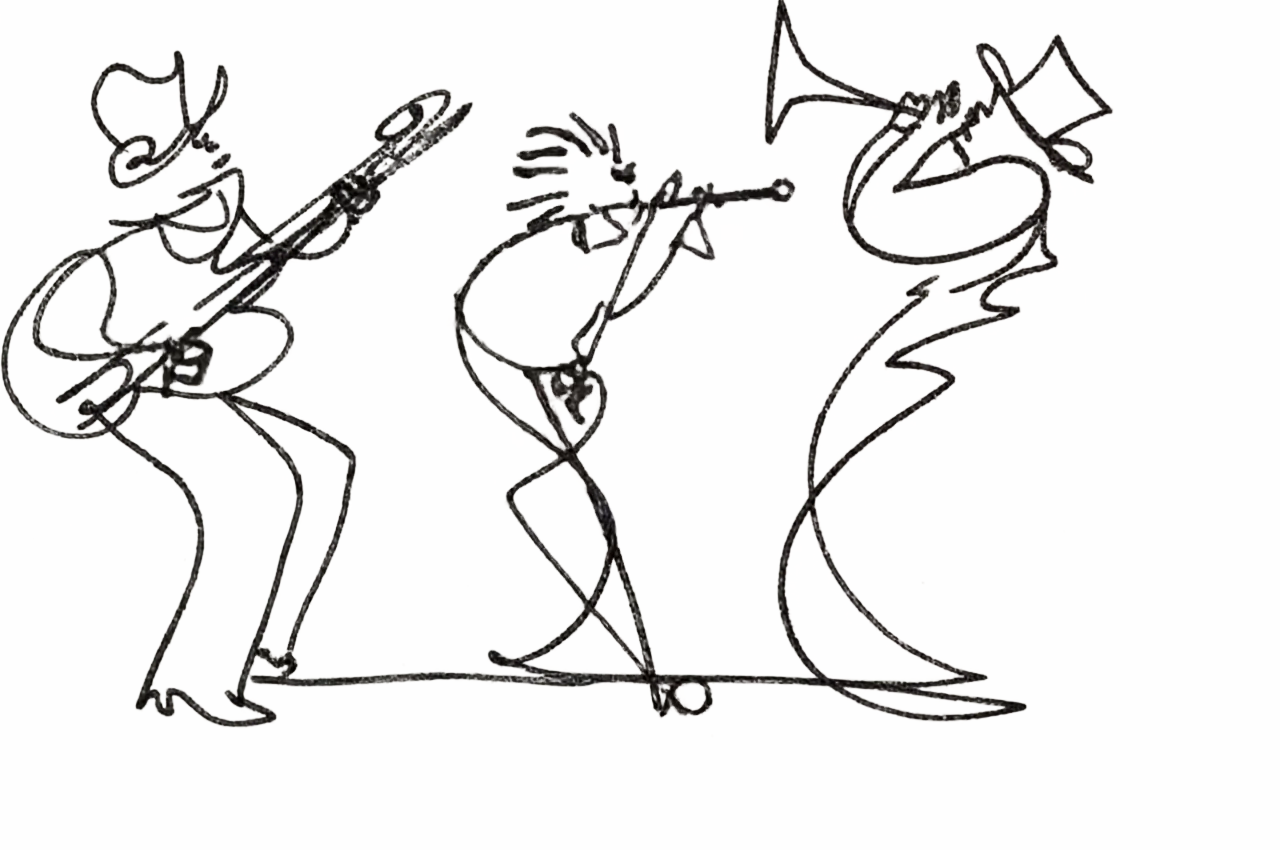 Three musicians